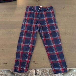 bella bliss Navy and Red Plaid Kids Bottoms